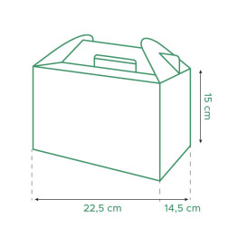 Lunchbox Kraft 225x145x150mm (25 Stück)