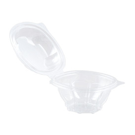 Salatschale Rund mit Klappdeckel PLA 250ml (100 Stück)