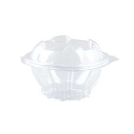 Salatschale Rund mit Klappdeckel PLA 250ml (100 Stück)