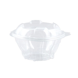 Salatschale Rund mit Klappdeckel PLA 375ml (100 Stück)