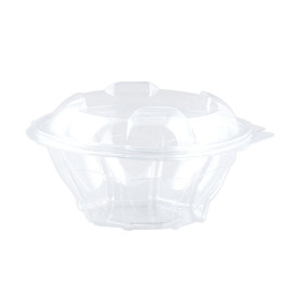 Salatschale Rund mit Klappdeckel PLA 500ml (50 Stück)