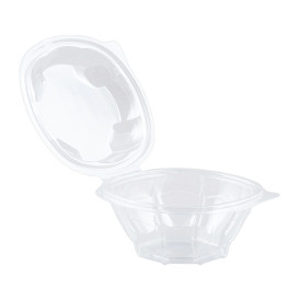 Salatschale Rund mit Klappdeckel PLA 500ml (300 Stück)