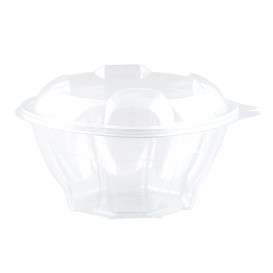Salatschale Rund mit Klappdeckel PLA 1.000ml (300 Stück)