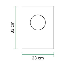 Flachbeutel Markt Block 100% Bio-abbaubar 23x33cm (100 Stück)