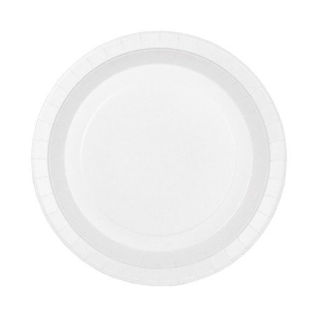 Pappteller Rund Anti-Fett Weiß Ø18cm 220g/m² (50 Stück)