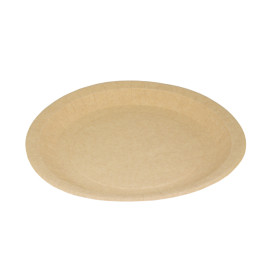 Pappteller Rund Anti-Fett Kraft Ø22cm 195g/m² (50 Stück)