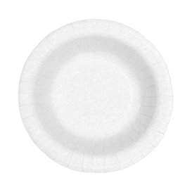 Pappteller Tiefe Anti-Fett Weiß Ø19cm 250g/m² (50 Stück)