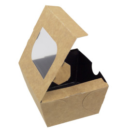 Box aus Pappe mit Sichtfenster 11x10x5,5cm (500 Stück)
