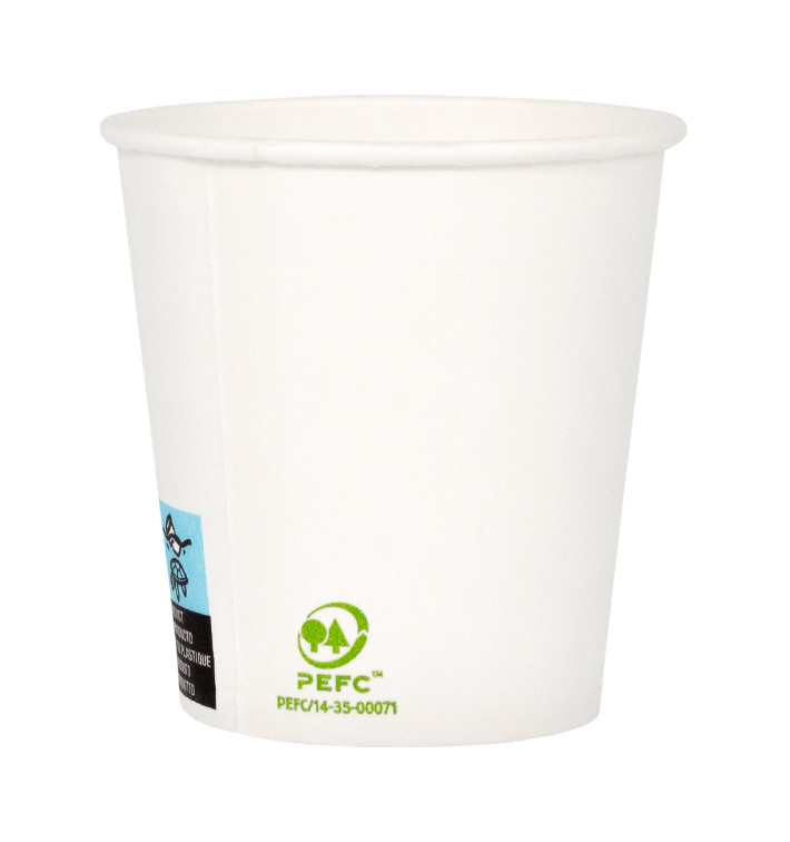 Bio Kaffeebecher To Go weiß 4 Oz/120ml Ø6,2cm (80 Stück) Bio Kaffeebecher To Go weiß 4 Oz/120ml Ø6,2cm (80 Stück)