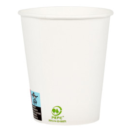 Bio Kaffeebecher To Go weiß 9 Oz/280ml Ø8,0cm (1.000 Stück)