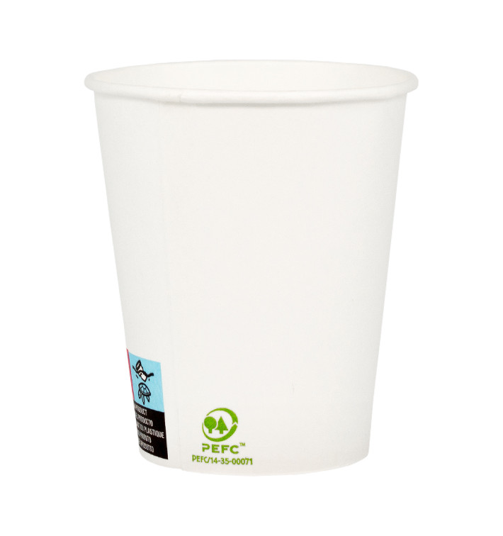 Bio Kaffeebecher To Go weiß 9 Oz/280ml Ø8,0cm (1.000 Stück) Bio Kaffeebecher To Go weiß 9 Oz/280ml Ø8,0cm (1.000 Stück)