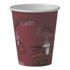 Karton Kaffeebecher "Bistro" 8 Oz/240 ml Ø8,0cm (50 Stück)