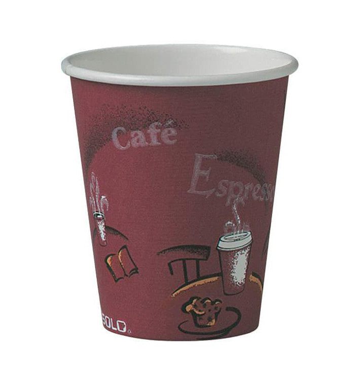 Karton Kaffeebecher "Bistro" 8 Oz/240 ml Ø8,0cm (50 Stück) Karton Kaffeebecher "Bistro" 8 Oz/240 ml Ø8,0cm (50 Stück)