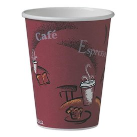 Karton Kaffeebecher "Bistro" 12 Oz/360 ml Ø8,9cm (50 Stück)