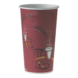 Karton Kaffeebecher "Bistro" 20 Oz/600 ml Ø8,9cm (40 Stück)