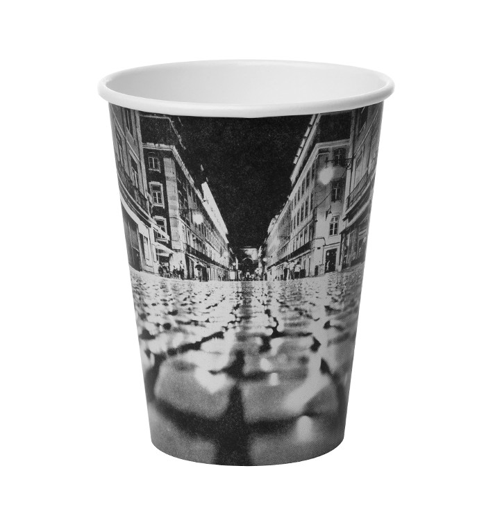 Karton Kaffeebecher "Parisian" 12 Oz/360 ml Ø8,9cm (50 Stück) Karton Kaffeebecher "Parisian" 12 Oz/360 ml Ø8,9cm (50 Stück)