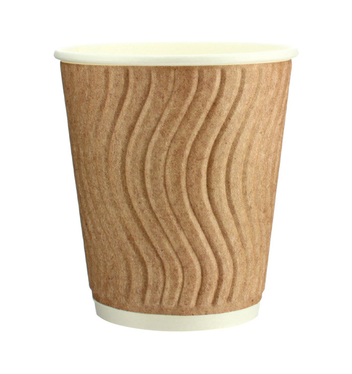 Biologischer Kaffeebecher aus Wellpappe 9Oz/270ml Ø8cm (1050 Stück) Biologischer Kaffeebecher aus Wellpappe 9Oz/270ml Ø8cm (1050 Stück)