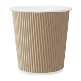 Kaffeebecher aus Wellpappe braun 4 Oz/120ml Ø6,2cm (50 Stück)