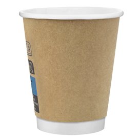 Kaffeebecher aus Wellpappe Schwarz 8 Oz/250ml Ø8cm (500 Stück)