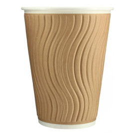 Biologischer Kaffeebecher aus Wellpappe 12Oz/360ml Ø9,0cm (37 Stück)