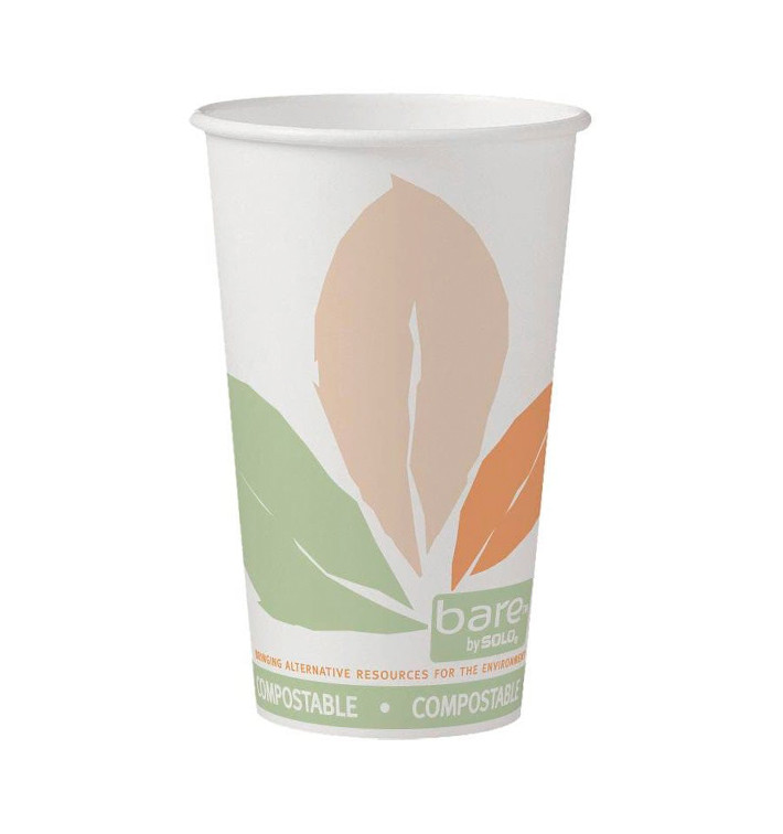 Öko Kaffeebecher PLA Bare 16 Oz/500ml Ø8,9cm (50 Stück) Öko Kaffeebecher PLA Bare 16 Oz/500ml Ø8,9cm (50 Stück)