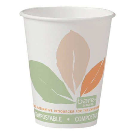 Öko Kaffeebecher PLA Bare 12 Oz/360ml Ø8,9cm (50 Stück)