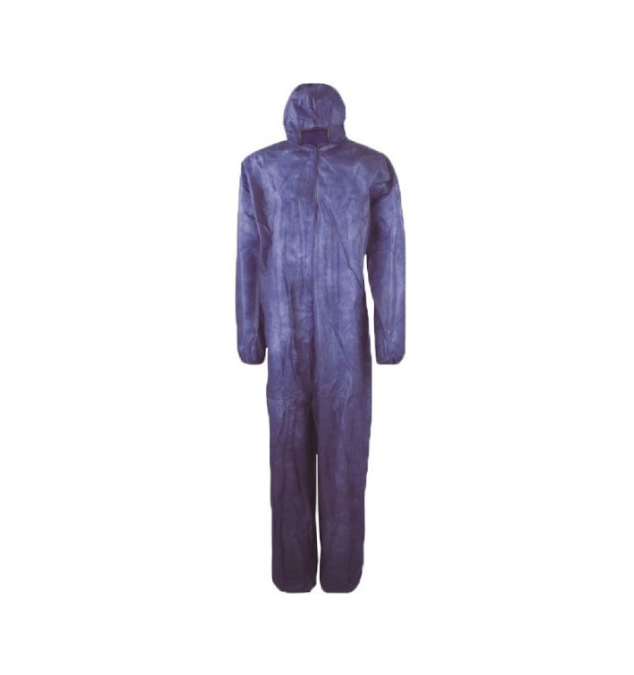 Schutzanzug PP mit Kapuze Grösse XL Blau (50 Stück) Schutzanzug PP mit Kapuze Grösse XL Blau (50 Stück)