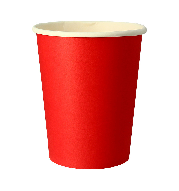 Becher to go Karton Rot 9 Oz/240ml "Party" (10 Stück) Becher to go Karton Rot 9 Oz/240ml "Party" (10 Stück)
