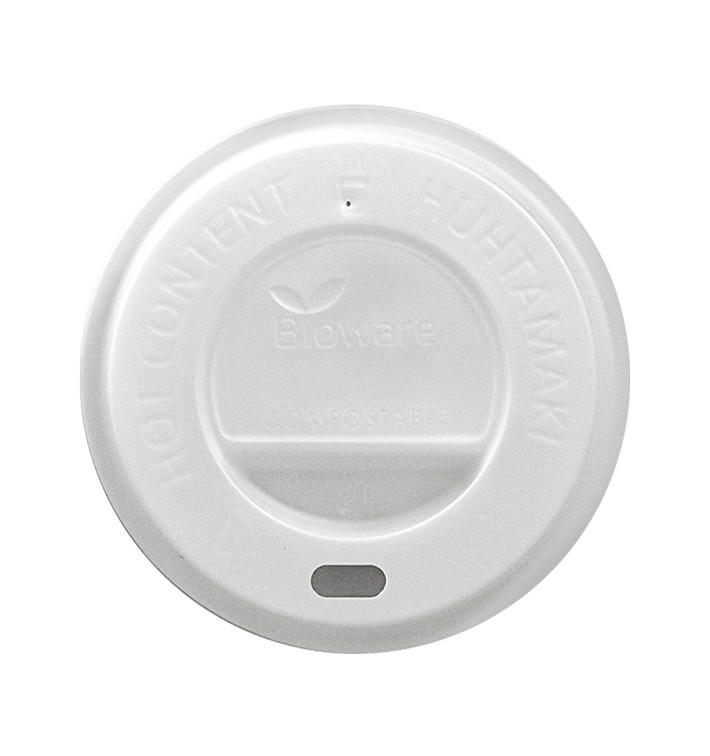 Deckel aus CPLA für Pappbecher 8Oz/9Oz/12Oz Ø8cm (100 Stück) Deckel aus CPLA für Pappbecher 8Oz/9Oz/12Oz Ø8cm (100 Stück)