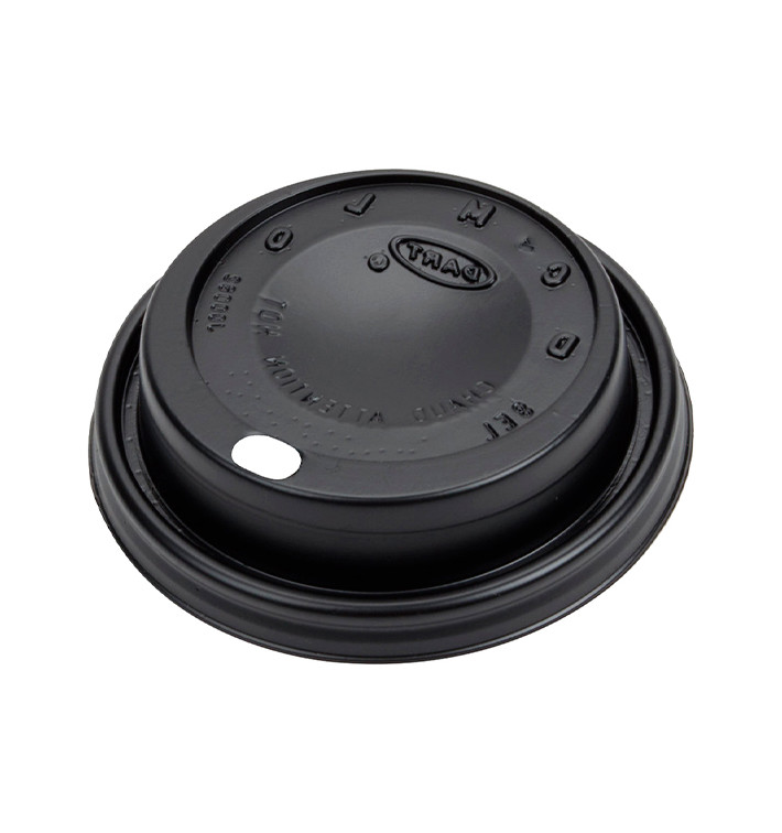 Deckel schwarz für Becher mit Trinkloch Ø8,1cm (100 Stück) Deckel schwarz für Becher mit Trinkloch Ø8,1cm (100 Stück)