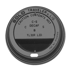 Deckel Schwarz für Becher mit Trinkloch 10Oz/300ml Ø8,4cm (1000 Stück)