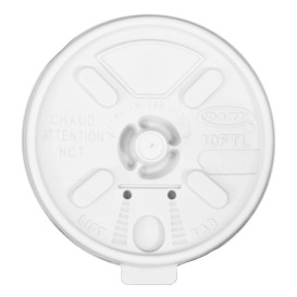 PlastikDeckel "Lift n'Lock" PS Weiß Ø8,6cm (100 Stück)