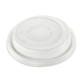 PlastikDeckel PS "Cappuccino" Weiß Ø8,6cm (100 Stück)
