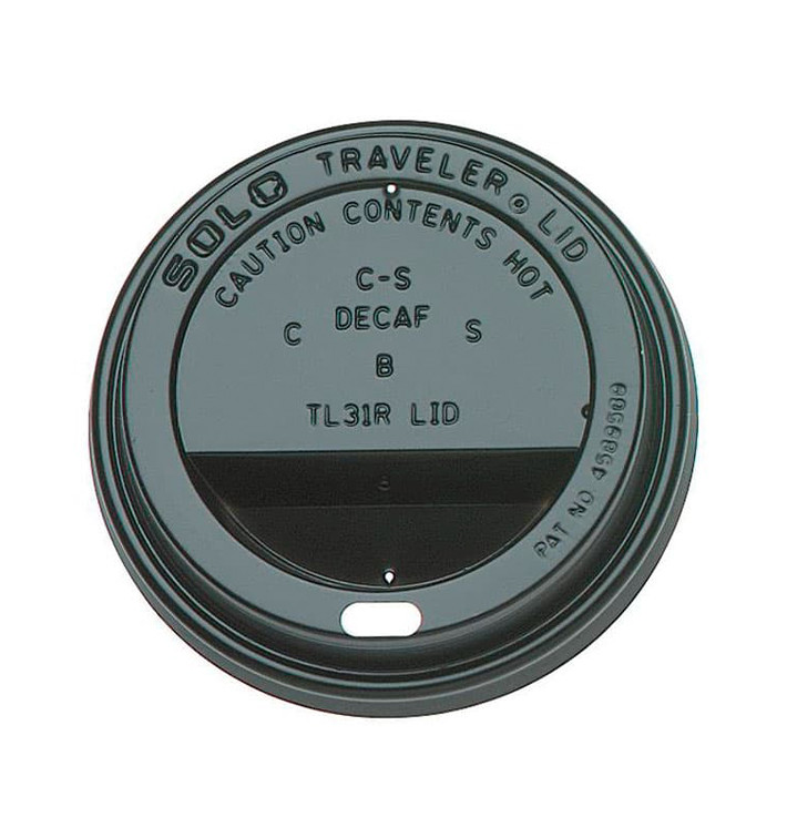 Deckel für Becher mit Trinkloch schwarz 6 und 8Oz Ø8,0cm (100 Stück) Deckel für Becher mit Trinkloch schwarz 6 und 8Oz Ø8,0cm (100 Stück)