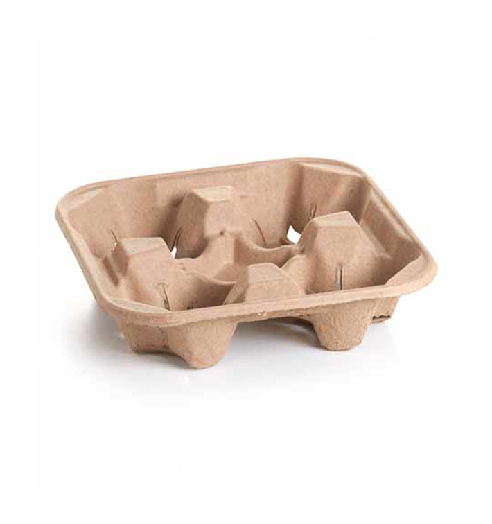 Karton-Becherhalter für 4 Becher (300 Stück) Karton-Becherhalter für 4 Becher (300 Stück)
