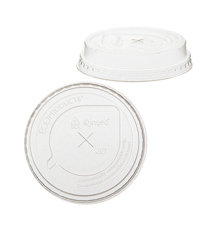 Deckel mit Kreuzschlitz PLA Becher Maisstärke 205,295ml (50 Stück) Deckel mit Kreuzschlitz PLA Becher Maisstärke 205,295ml (50 Stück)