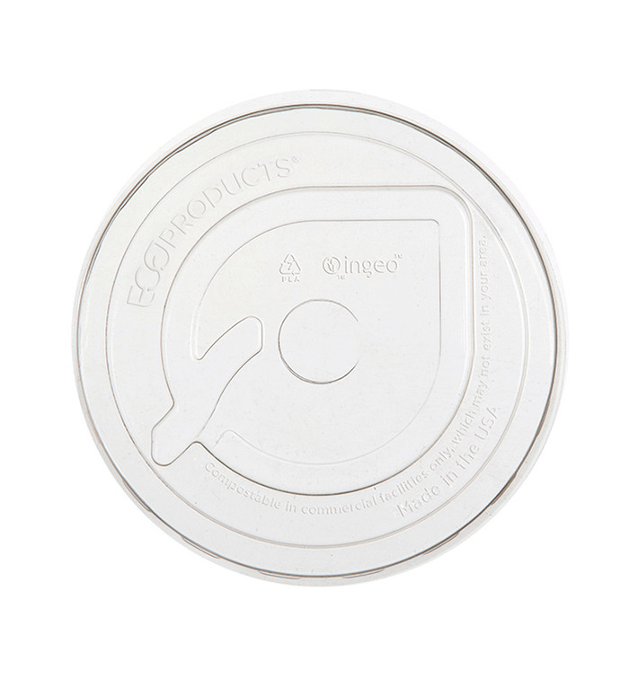 Deckel Flach PLA Becher Maisstärke 265,355,590ml (1.000 Stück)