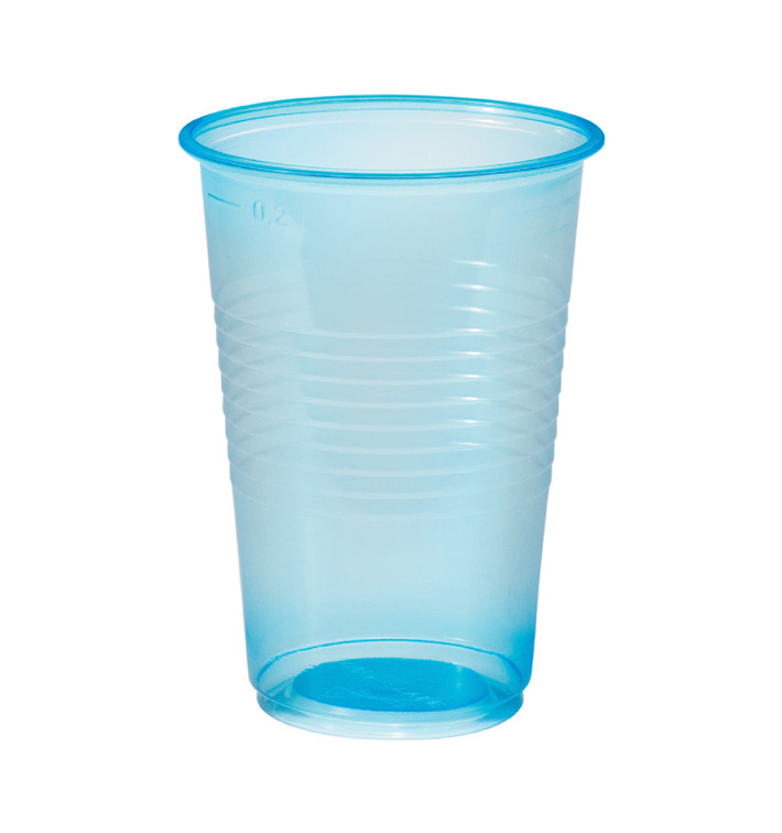 Plastikbecher PP Blau Transparent 230ml (100 Stück) Plastikbecher PP Blau Transparent 230ml (100 Stück)