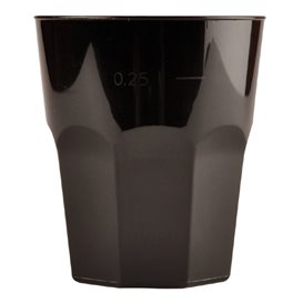 Plastikbecher für Cocktail Schwarz PP Ø84mm 270ml (420 Stück)
