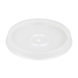 Flacher Deckel Transluzent für Styroporbecher 4Oz/120ml Ø6,9cm (100 Stück)