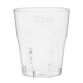 Plastikbecher für Schnaps Transp. PS Ø37mm 25ml (50 Stück)