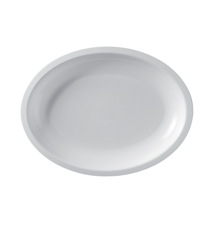 Plastiktablett Oval Weiß Round PP 255x190mm (50 Stück) Plastiktablett Oval Weiß Round PP 255x190mm (50 Stück)