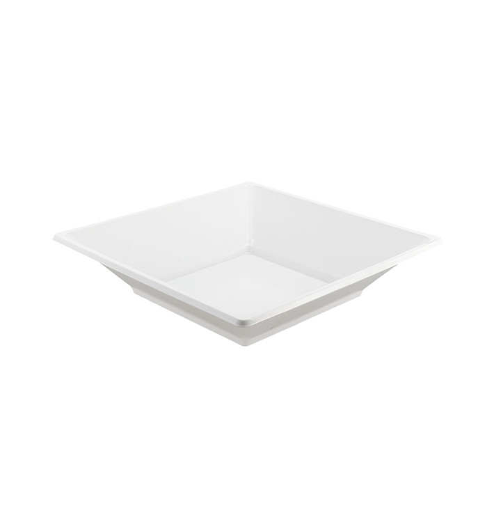 Viereckiger Plastikteller Tief weiß 170mm (6 Stück) Viereckiger Plastikteller Tief weiß 170mm (6 Stück)
