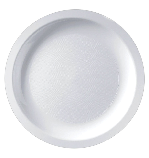 Plastikteller Flach Weiß Round PP Ø185mm (50 Stück)