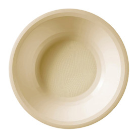 Plastikteller Rund Tief Creme Round PP Ø195mm (50 Stück)