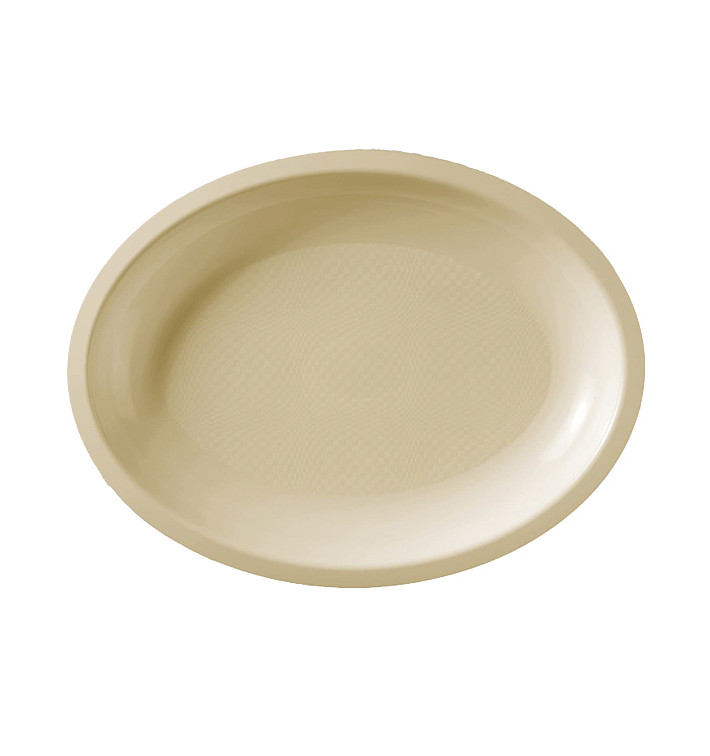 Plastiktablett Oval Creme Round PP 255x190mm (600 Stück) Plastiktablett Oval Creme Round PP 255x190mm (600 Stück)