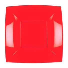 Plastikteller Tiefe Rot Nice PP 180mm (25 Stück)