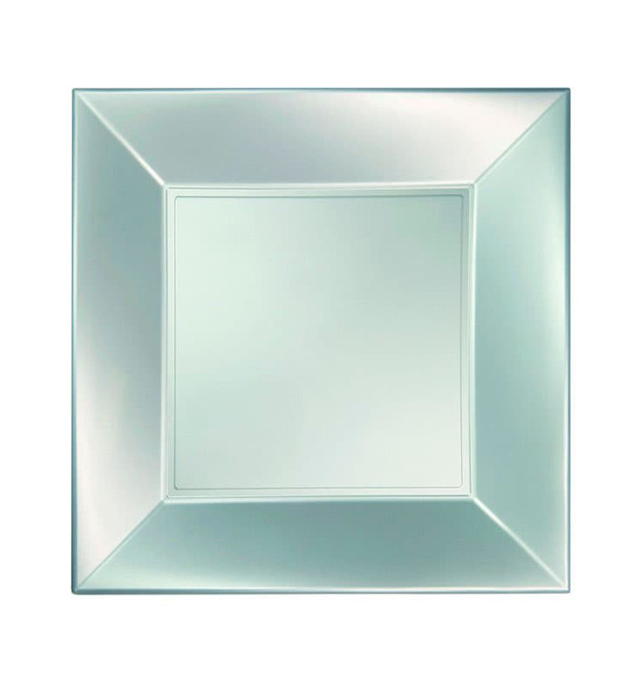Plastikteller Flach Silber Nice Pearl PP 180mm (25 Stück) Plastikteller Flach Silber Nice Pearl PP 180mm (25 Stück)