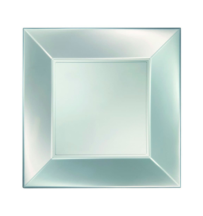 Plastikteller Flach Silber Nice Pearl PP 290mm (12 Stück) Plastikteller Flach Silber Nice Pearl PP 290mm (12 Stück)