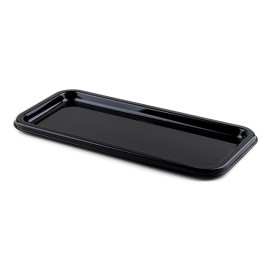 Plastikplatte rechteckig schwarz 35x16cm (10 Stück)